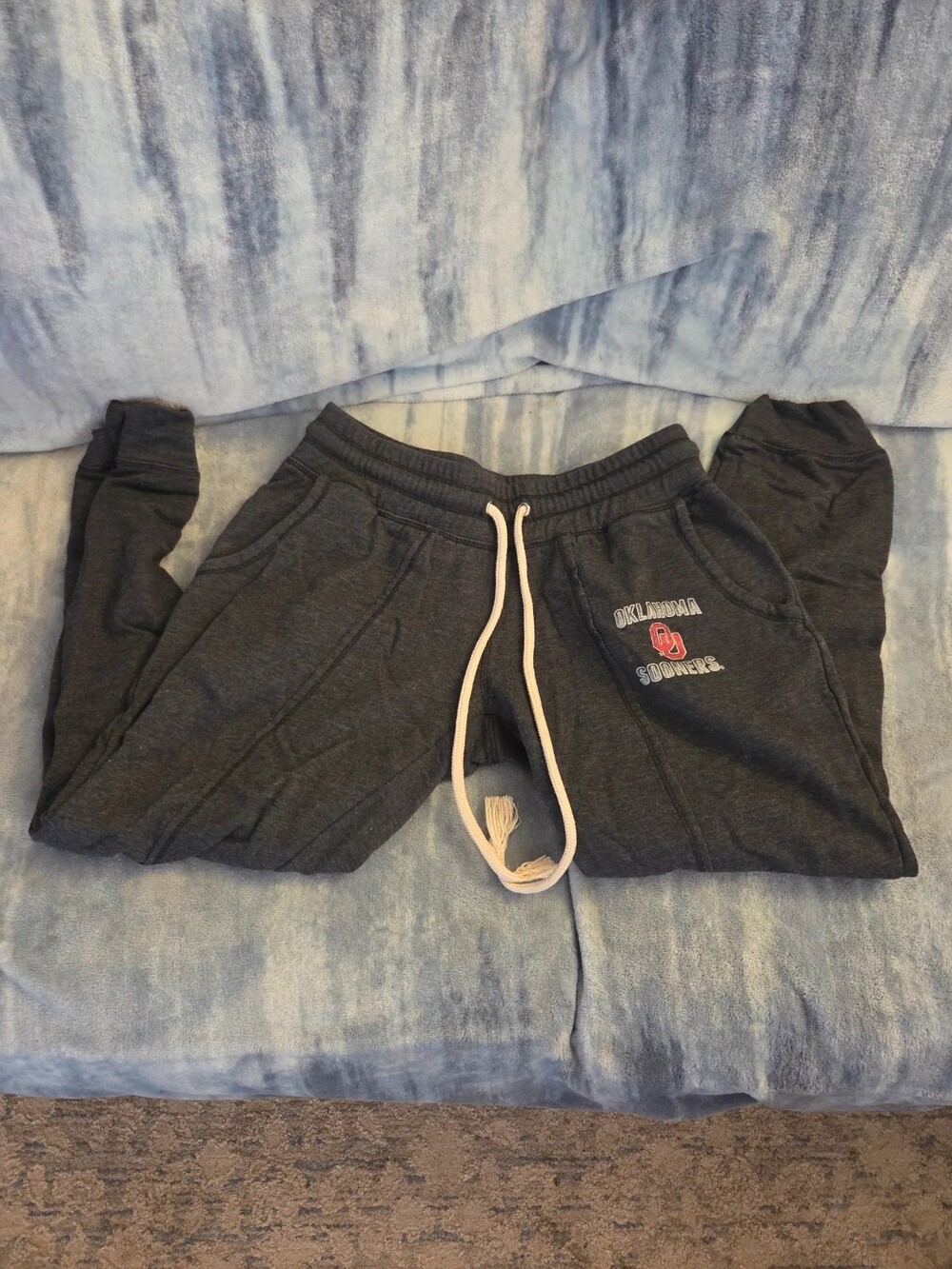 Sideline OU Sooners Ladies Medium Dark Gray Joggers